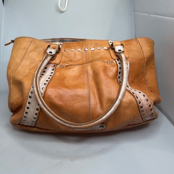 Bed Stu Tan Leather Tote with Studded Accents - Picture 13 of 16